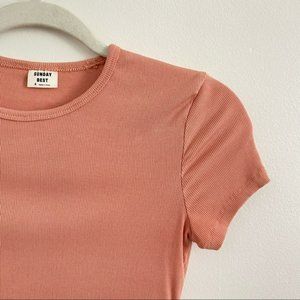 Aritzia Sunday Best Bliss Crop Tee - pink